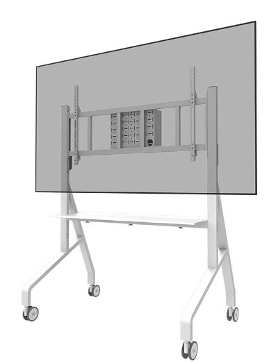 Neomounts Floor stand, FL50-575WH1 TV trolley, Adjustable Height, 65-110 ", Maximum weight (capacity) 125 kg, White