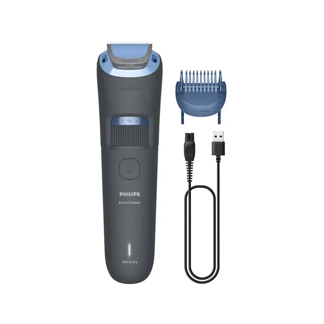 PHILIPS series 3000 bārdas trimmeris, pelēks ar zilu