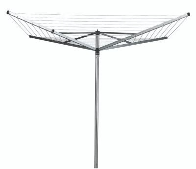 BRABANTIA rotējošs veļas žāvētājs Topspinner, 40m, 4 atzar., Metallic Grey