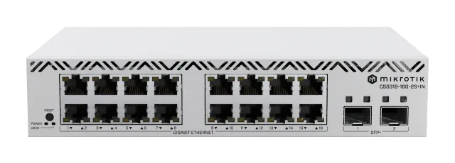 MikroTik Cloud Smart Switch with SwitchOS desktop case | CSS318-16G-2S+IN