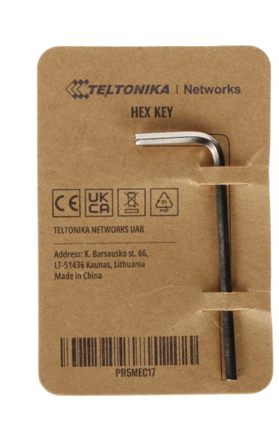 Teltonika Hex Key 19 x 53 x 2.5 mm Nickel Angled, Silver, PR5MEC17