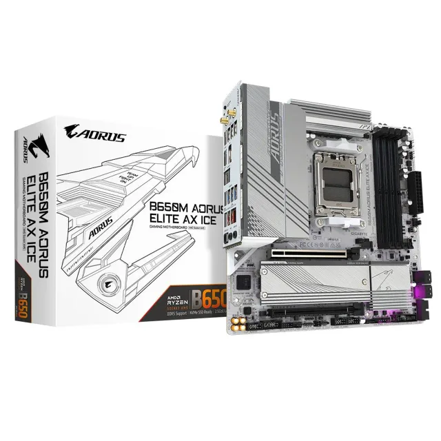 Mainboard|GIGABYTE|AMD B650|SAM5|Micro-ATX|Memory DDR5|Memory slots 4|B650MAELITEAXICE1.1