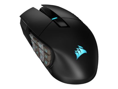 Gaming Mouse, SCIMITAR ELITE RGB, Wireless Gaming Mouse, Optical, Black, Yes