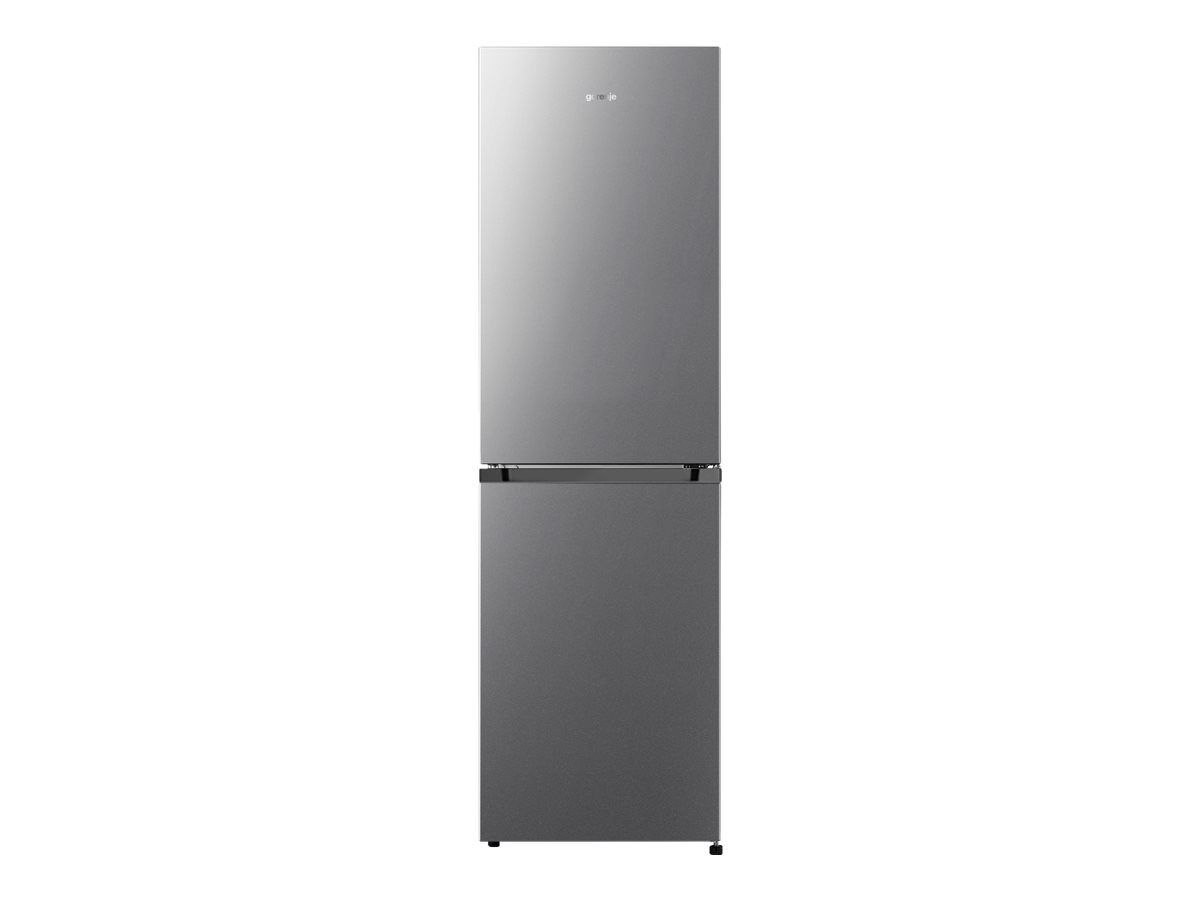 Gorenje Refrigerator, NRK418ECS4, Energy efficiency class E, Free standing, Combi, Height 182.4 cm, No Frost system, Fridge net capacity 171 L, Freezer net capacity 85 L, 37 dB, Grey