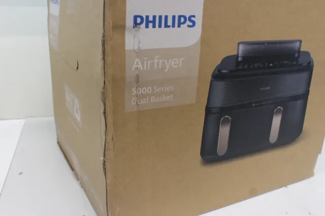 SALE OUT. Philips NA552/00 5000 Series Dual Steam Airfryer, 9 L, Black | SALE OUT. Philips Dual Steam Air Fryer | NA552/00 5000 Series | Power 2750 W | Capacity 9 L | RapidAir Plus | Black | DAMAGED PACKAGING | 24 month(s)