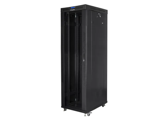 Lanberg | Rack cabinet 19" free-standing 42U/600x1000 (flat pack) with glass door lCD V2 | FF01-6042-12BL | Black