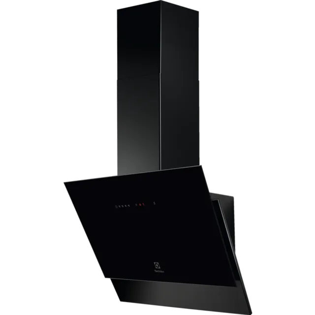 Electrolux skursteņa tipa nosūcējs, 60 cm, melns