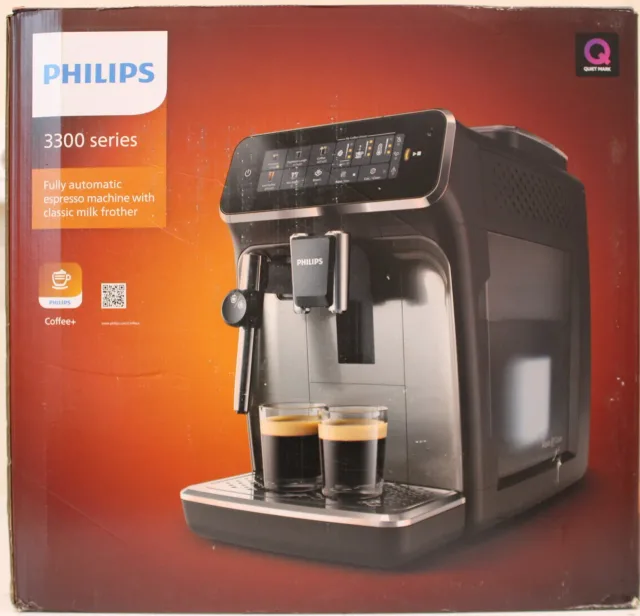 SALE OUT. | Philips Coffee Maker | EP3329/70 Series 3300 | Pump pressure 15 bar | Built-in milk frother | Fully Automatic | 1500 W | Black | DAMAGED PACKAGING