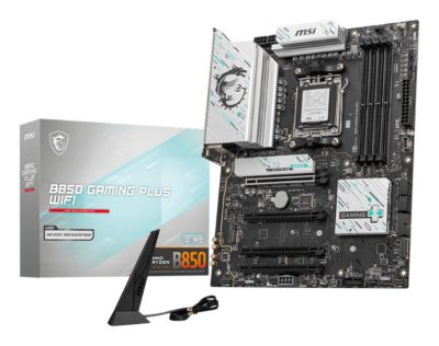 MSI B850 GAMING PLUS WIFI, Processor family AMD, Processor socket AM5, DDR5, Supported hard disk drive interfaces SATA, M.2, Number of SATA connectors 4
