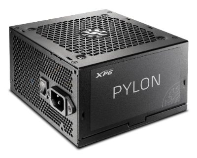 Power Supply, ADATA, PYLON Power Supply Unit, 550 Watts, Efficiency 80 PLUS BRONZE, PYLON550B-BKCEU