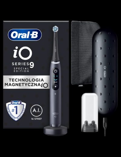 Oral-B Electric Toothbrush, iO9 Series, Rechargeable, For adults, Number of brush heads included 1, Number of teeth brushing modes 7, Black Special Edition