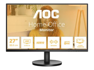 U27B3A, 27 ", IPS, UHD, 16:9, 60 Hz, 4 ms, 3840 x 2160 pixels, 350 cd/m², HDMI ports quantity 2