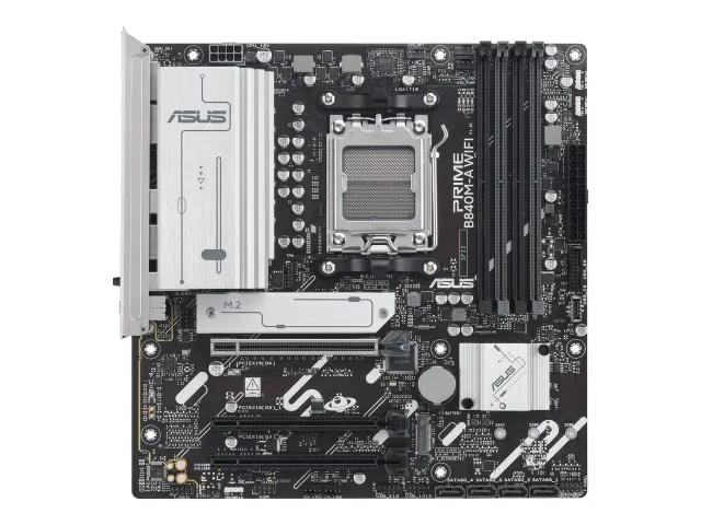 Asus PRIME B840M-A WIFI | Processor family AMD | Processor socket AM5 | DDR5 SDRAM | Supported hard disk drive interfaces SATA, M.2 | Number of SATA connectors 4