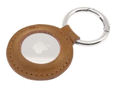 Case for AirTag, Genuine cowhide, Brown