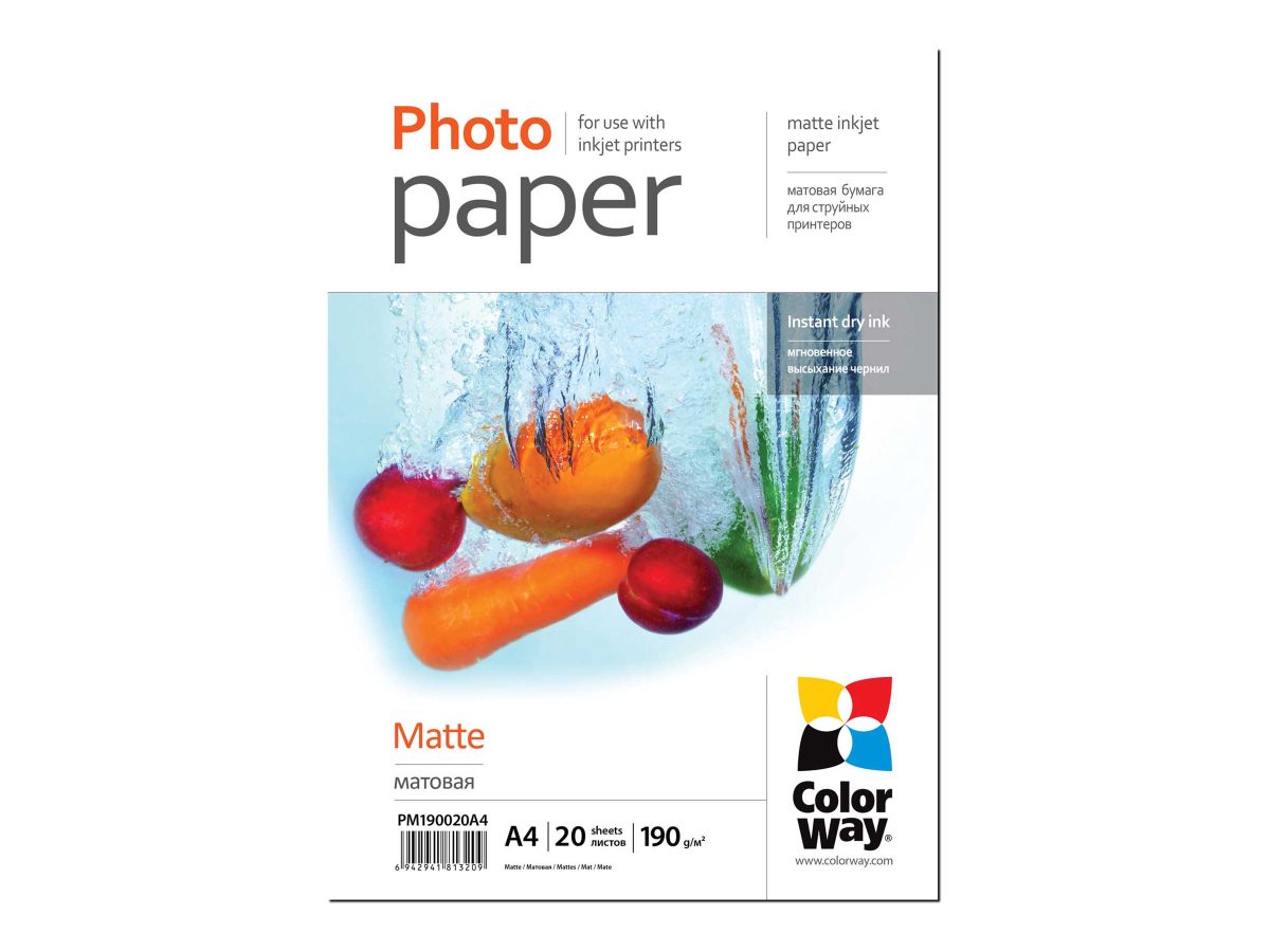 Matte Photo Paper, 190 g/m², A4