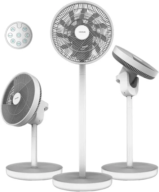 Cecotec EnergySilence 2600 Sunflower Portable Battery-powered fan | Stand Fan | 22 W | Diameter 33 cm | Number of speeds 12 | Oscillation | Remote control