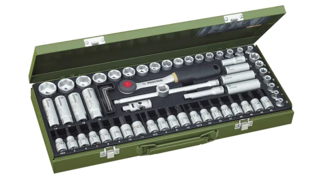 Proxxon | Socket and Ratchet Set, 3/8" | 65 pc(s)