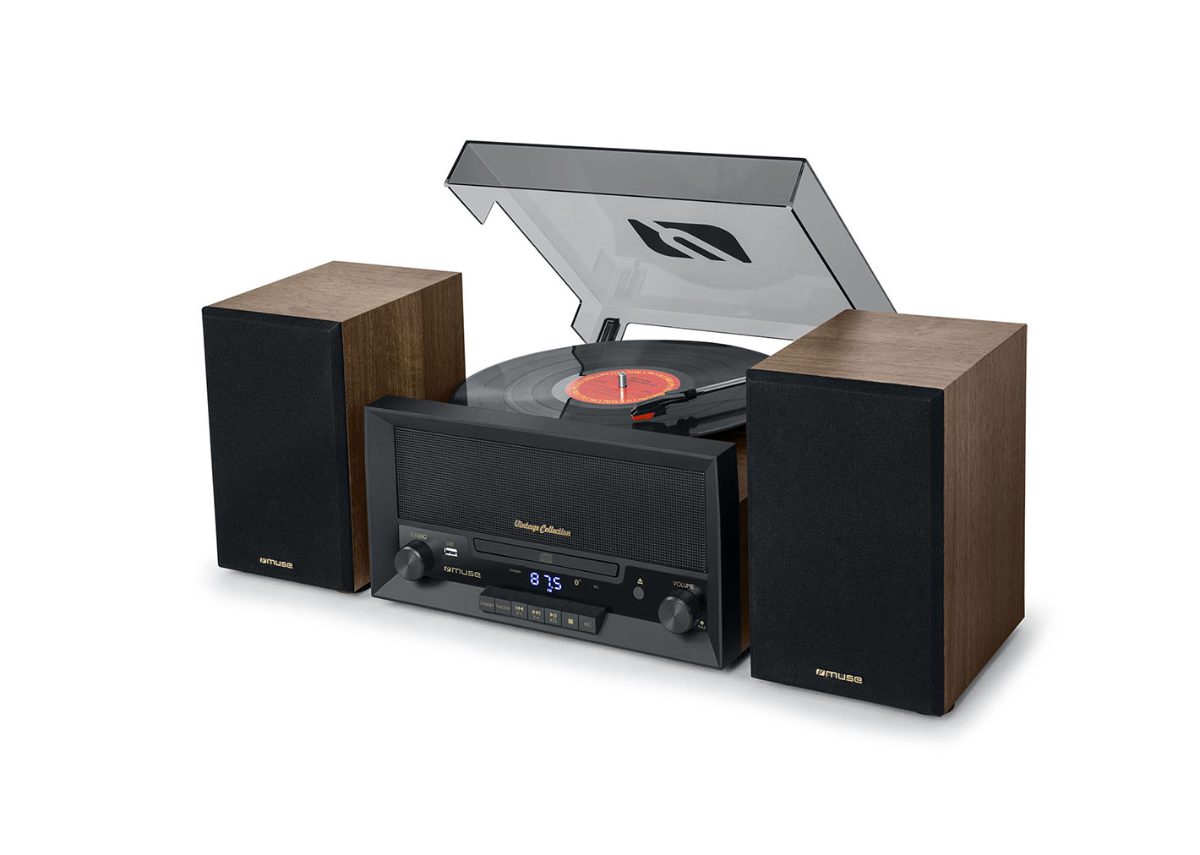 Turntable Micro System, MT-120MB, Drawer-type CD door, USB port, AUX in