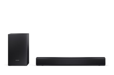 Sharp Compact 2.1 Soundbar with Wireless Subwoofer, HT-SBW121, 240 W, Bluetooth, Wireless connection, Black