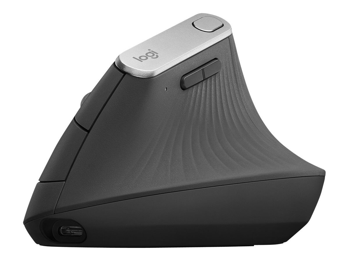 Ergonomic Mouse, MX VERTICAL, Wireless, USB, Bluetooth, Graphite