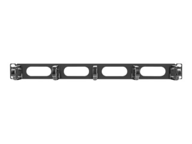 Lanberg 19" cable management panel 5 rings - type B 1U | AK-1205-B | Black