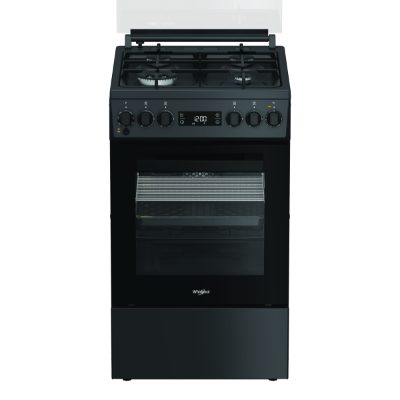 Whirlpool Cooker, W5G8LMSWTA, Hob type Gas, Oven type Electric, Anthracite, Width 50 cm, Depth 60 cm, 60 L