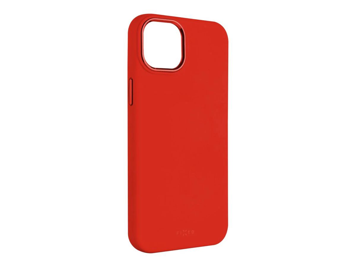 MagFlow, Back cover, Apple, iPhone 15 Plus, Liquid silicon, Red