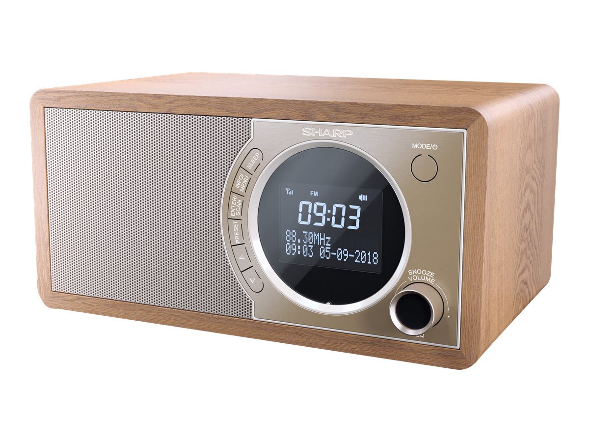 Sharp DR-450(BR) Digital Radio, FM/DAB/DAB+, Bluetooth 4.2, Alarm function, Brown, Sharp, Digital Radio, DR-450(BR), Bluetooth, Brown