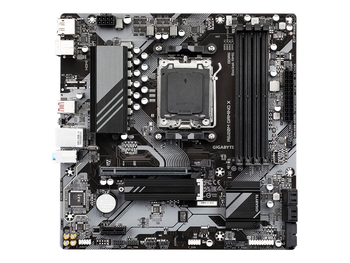 A620M GAMING XG10, Processor family AMD, Processor socket AM5, DDR5 DIMM, Memory slots 4, Supported hard disk drive interfaces 	SATA, M.2, Number of SATA connectors 4, Chipset AMD A620, Micro ATX