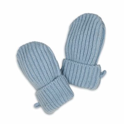 Lodger Mittens Merino vilnas bērnu cimdiņi, Blue Fogg, 0-12m