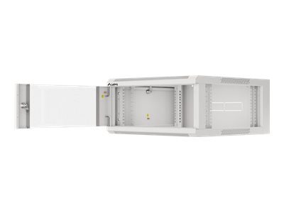 Rack cabinet 19" wall-mounted 4U 600 fast assembly (flat pack), WFFA-5604-10S, Grey
