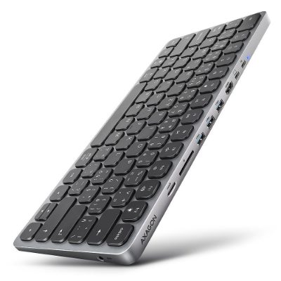 KEYBOARD + I/O HUB 9IN1/0.6M HMC-KB-US AXAGON