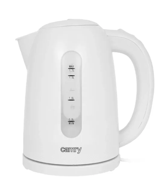 Camry | Kettle | CR 1254 | Standard | 2200 W | 1.7 L | Plastic | 360° rotational base | White
