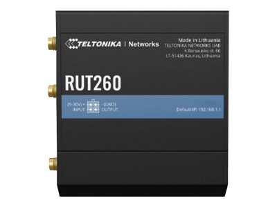 LTE Cat 6 Router, RUT260, 802.11n, 10/100 Mbit/s, Ethernet LAN (RJ-45) ports 2, Mesh Support No, MU-MiMO No, 4G
