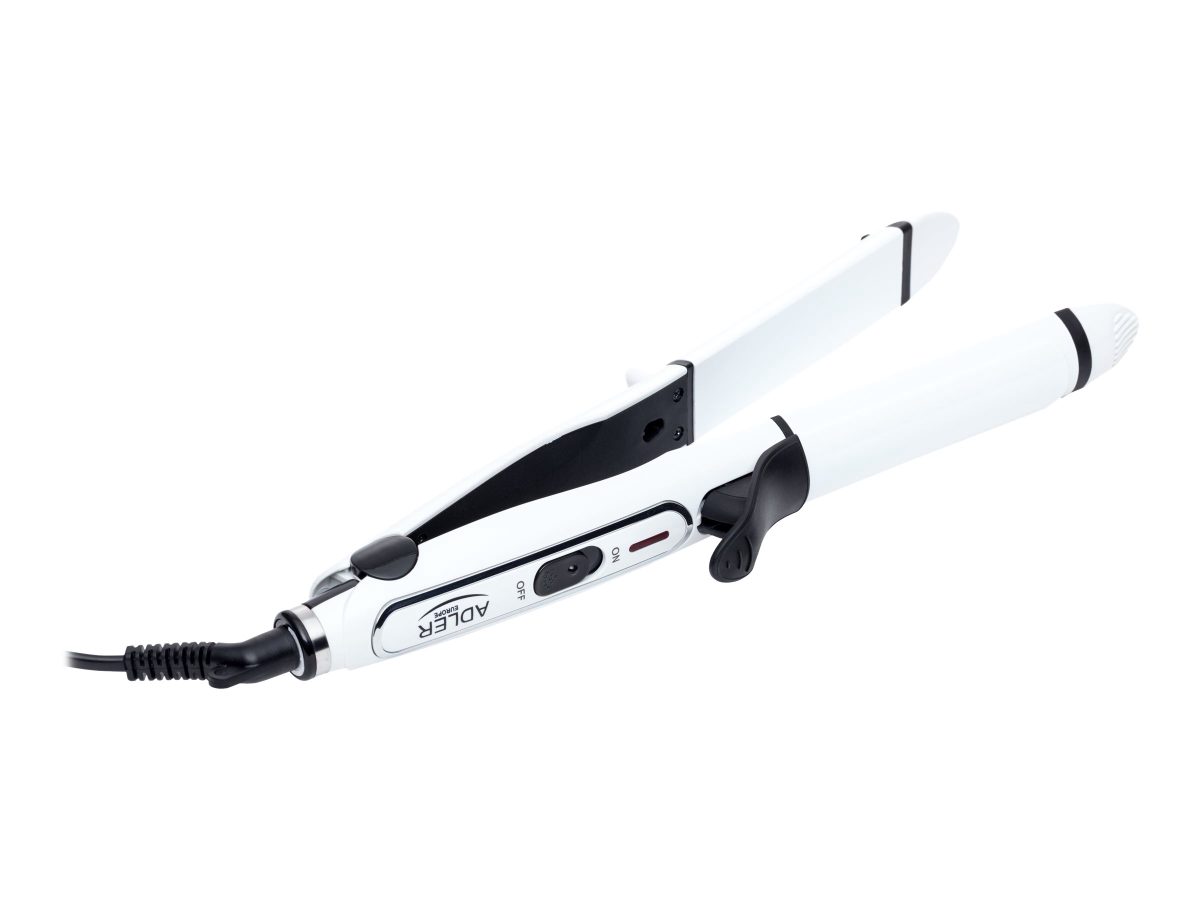 Hair straightener 2 in 1, AD 2104, Warranty 24 month(s), Ceramic heating system, 50 W, White