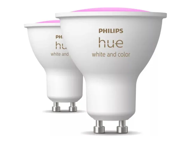 Philips Hue Smart Spotlight, 2pcs pack | GU10 | 4.2 W | Warm to cool white and color