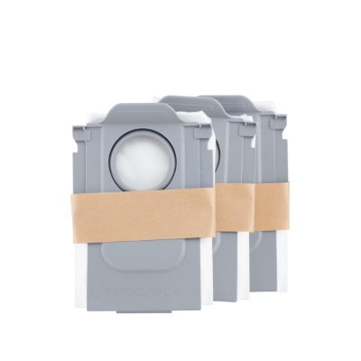 Vacuum Cleaner Accessory, ROBOROCK, Disposable Dust Bag 3pcs, White, For Qrevo/Qrevo MaxV/S8 MaxV Ultra/S8 Max Ultra/Qrevo S/Qrevo Pro/Qrevo Master/Qrevo Curv, 8.02.0238