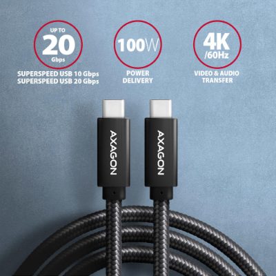 Data and charging USB 2.0 cable, BUCM32-CM10AB, USB Type-C to USB Type-C