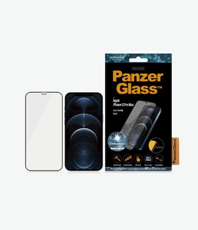 Apple, For iPhone 12 Pro Max, Glass, Black, Clear Screen Protector
