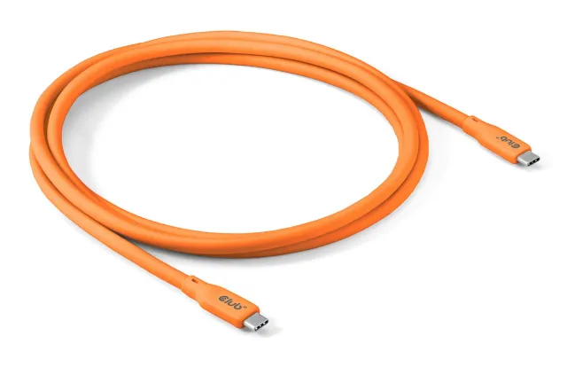 CABLE USB-C TO USB-C 2M/M/M ORANGE CAC-3000 CLUB3D