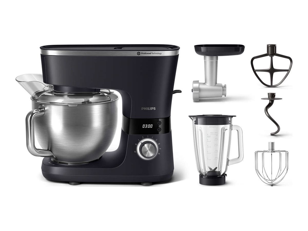 Philips Kitchen Machine with Mix, HR7962/21 7000 Series, 1000 W, Number of speeds 8, Bowl capacity 5.5 L, Black