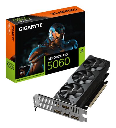 Gigabyte GeForce RTX 5060 OC Low Profile 8G, NVIDIA, 8 GB, GeForce RTX 5060, GDDR7, HDMI ports quantity 1, PCI-E 5.0