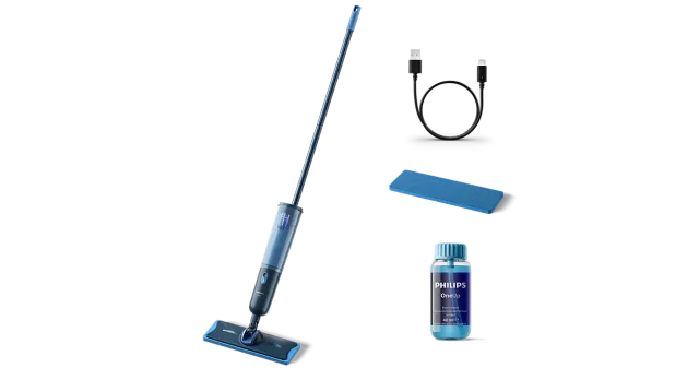 Philips | Washing broom | XV3101/01 OneUp 3000 series | Cordless operating | 3.6 V | Washing function | Operating time (max) 50 min | Blue