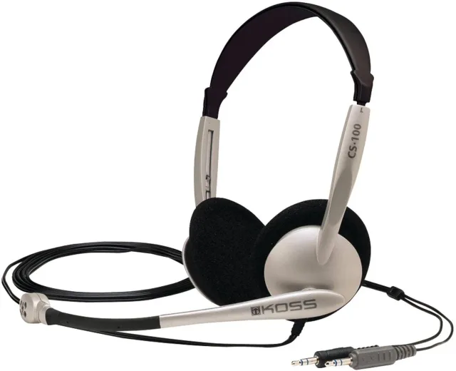 Koss | Headphones | CS100 | Wired | On-Ear | Microphone | Black/Gold