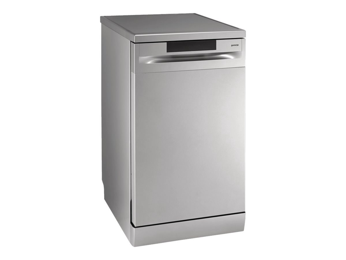 Gorenje Dishwasher, GS520E15S, Free standing, Width 45 cm, Number of place settings 9, Number of programs 5, Energy efficiency class E, Display, AquaStop function, Grey