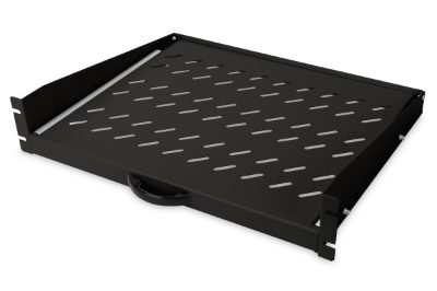 Digitus Extendible Shelf for fixed mounting on front 483 mm (19") profile rails, DN-19-TRAY-2-450-SW