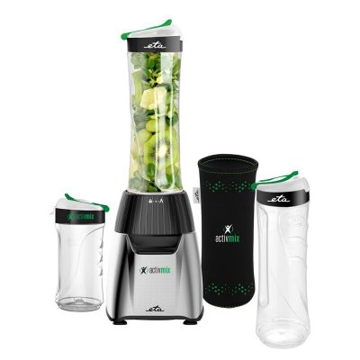 Blender, Activmix Team ETA110390000, Tabletop, 350 W, Jar material Glass, Jar capacity 0.6 L, Ice crushing, Black/Stainless steel