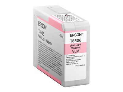 Epson T85060N ink, Light magenta, Epson Epson, C13T85060N, Epson T8506 - vivid light magenta - original - ink cartridge, Ink cartridge, Vivid light magenta