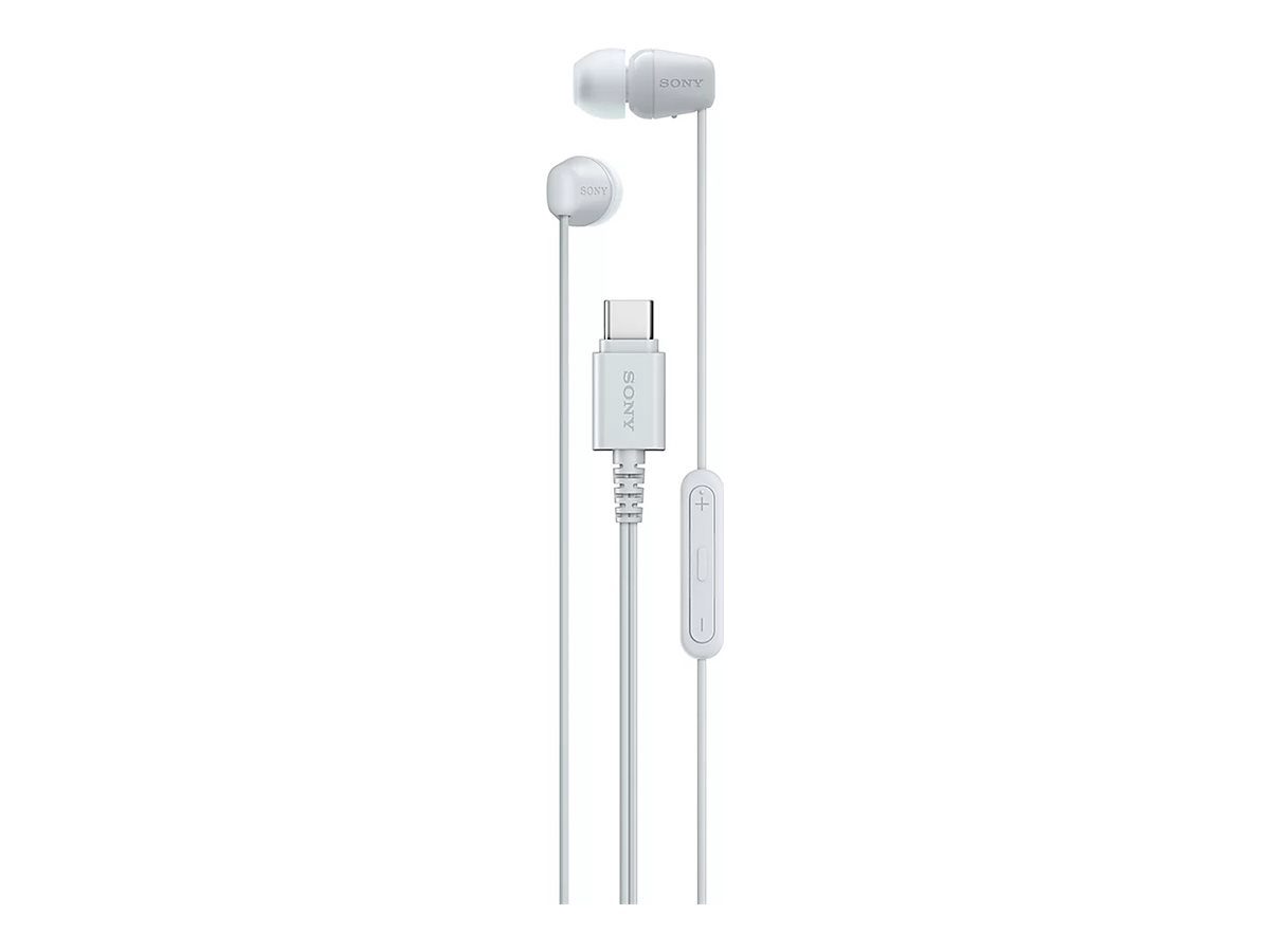 Sony Earbuds, IER‑EX15C, Wired, In-ear, Microphone, White