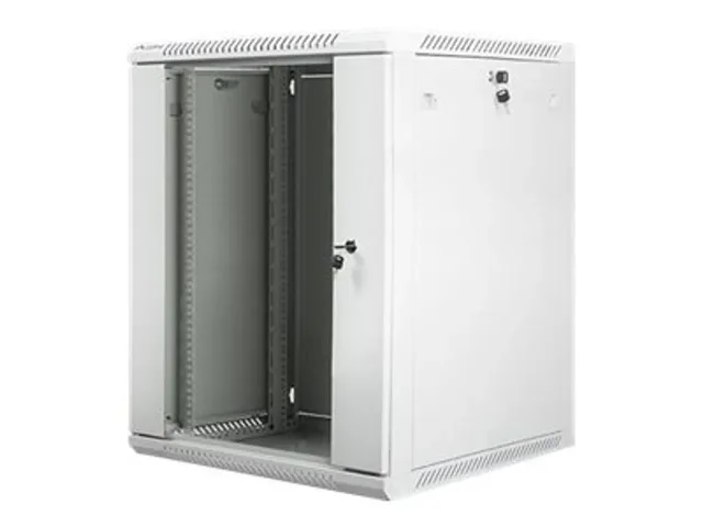 Lanberg | Rack cabinet 19" wall-mount 15U/600x600 (flat pack) with glass door | WF01-6615-10S | Grey